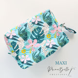 {Tropical} Boxy Pouch with Mini Key Fob
