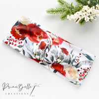 {Festive Feathered Floral} Stretchy Twisted Headwrap