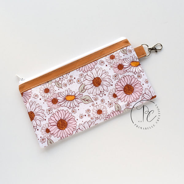 {Harlow Pink Floral} Pixie Pencil Pouch