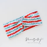 {Peppermint Glitter Look} Stretchy Twisted Headwrap