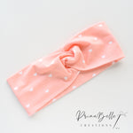 {Peachy Hearts} Stretchy Twisted Headwrap