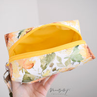 {Sunflower Bliss} Boxy Pouch with Mini Key Fob