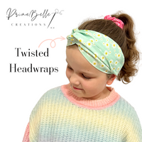 {Baby Blue Mini Gingham} Twisted Headwrap