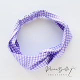 {Purple Mini Gingham} Twisted Headwrap