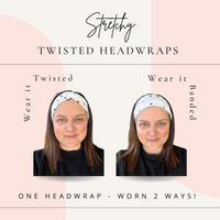 {Fuchsia Glitter Look} Stretchy Twisted Headwrap